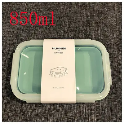 Silicone lunch box | Color: Blue Green | Size: 850ml