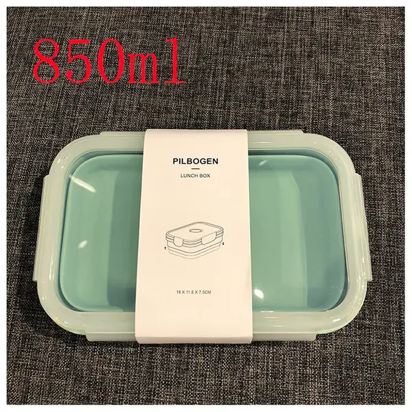 Silicone lunch box | Color: Blue Green | Size: 850ml