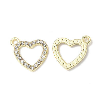 Rack Plating Alloy Rhinestone Charms