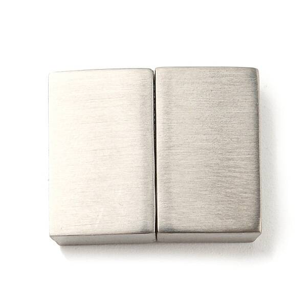 Tarnish Resistant 304 Stainless Steel Magnetic Clasps with Glue-in Ends