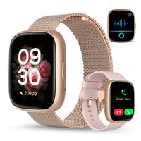 TOOBUR Smart Watch with Answer/Make Calls Fitness Activity Tracker with 100+ Sport Modes & 2 Bands, Sleep Monito，Smart Voic...