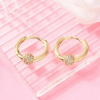 Round Brass Hoop Earrings
