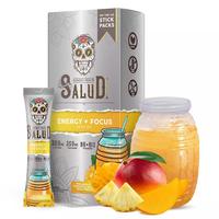 Salud Energy + Focus Pineapple Mango Drink Mix - 6pk/1.27oz Sugar Beverage Fruit Healthy Stick