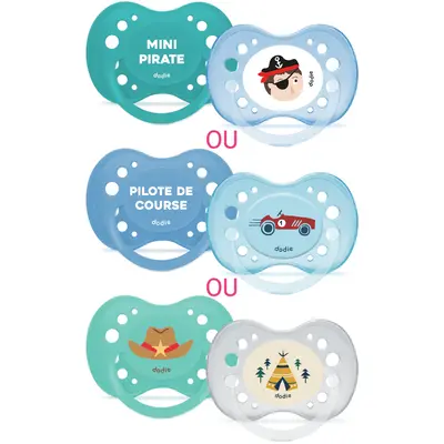 Dodie Anatomical Pacifier - +6 months - Blue (Random Patterns) - A28