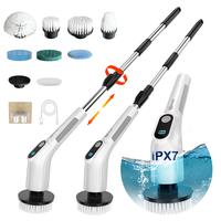 ceamorfco Electric Spin Scrubber, Cordless Shower Scrubber, Cleaning Brush, with 8 Replaceable Brush Heads and 3 Adjustable E...