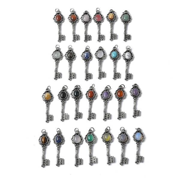 Key Brass Gemstone Big Pendants