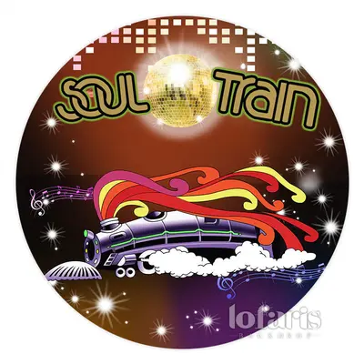 Aperturee Round Soul Train Theme Happy Birthday Backdrop For Party | Name Backdrop For Birthday | Diy Birthday Backdrop | Bir...