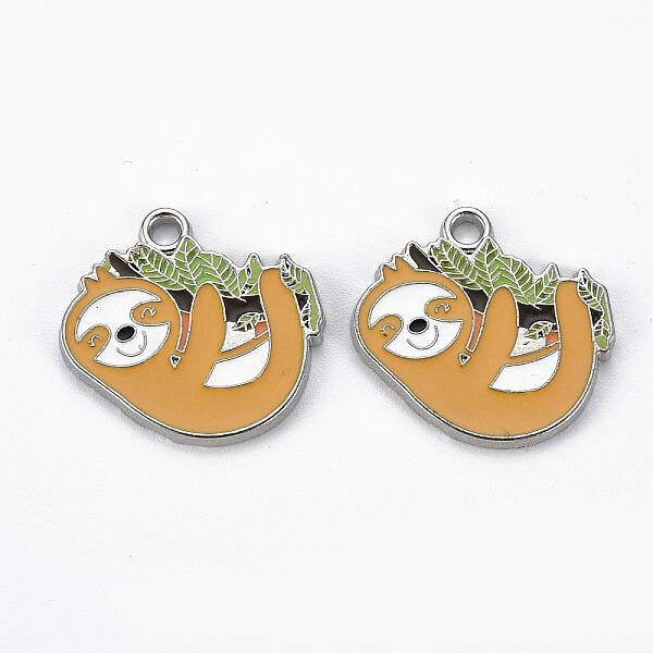 Rack Plating Alloy Enamel Pendants