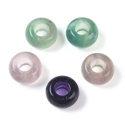Natural Fluorite European Beads