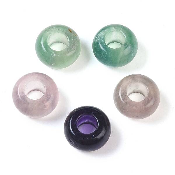 Natural Fluorite European Beads