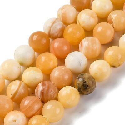 Natural Yellow Jade Beads Strands