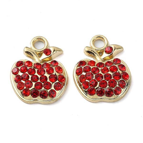 Golden Rack Plating Alloy Rhinestone Pendants