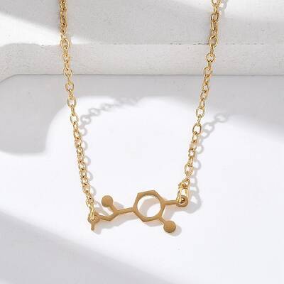 304 Stainless Steel Chemical Symbol Pendant Necklaces