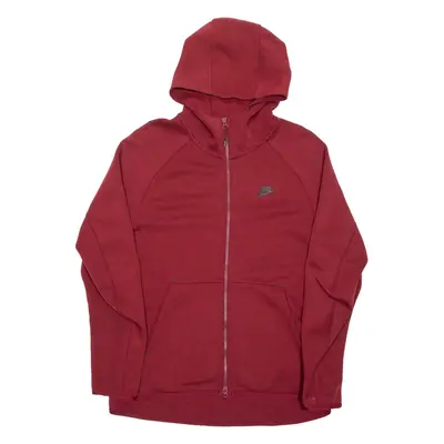 NIKE Mens Maroon Hoodie Full Zip L