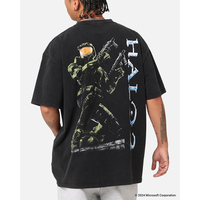 Goat Crew X Halo Halo 2 Vintage T-Shirt Black Acidwash