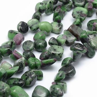 Natural Ruby in Zoisite Beads Strands