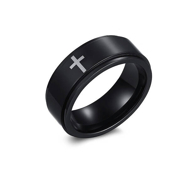 Stainless Steel Rotating Plain Band Ring