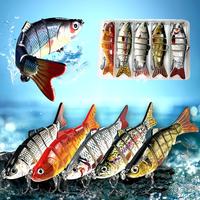 FINXTIDE 3/5PCS/Set Fishing Lures for Bass Trout Animated Multi Jointed Swimbaits Slow Sinking Bionic Swimming Baits Bass Swi...
