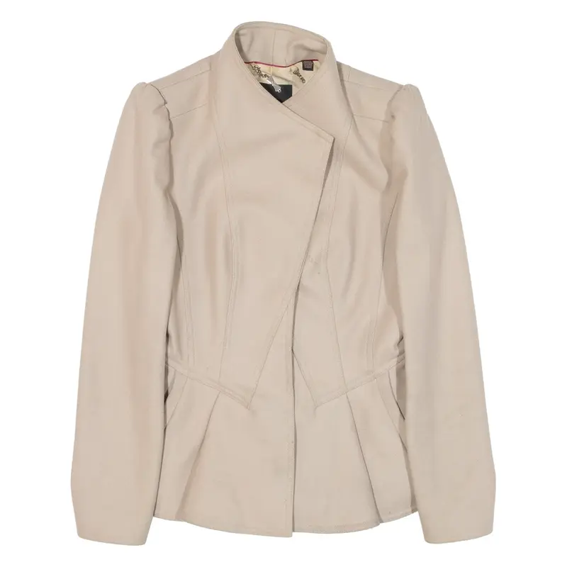 TED BAKER Womens Jacket Beige Knit Cashmere S