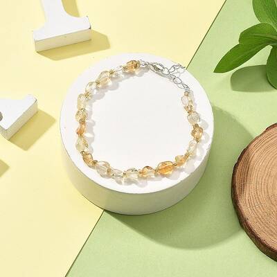Natural Citrine Beads Bracelets for Women