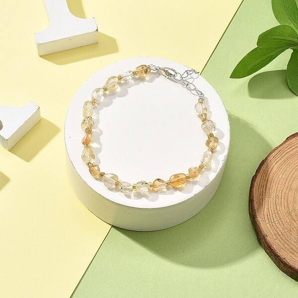 Natural Citrine Beads Bracelets for Women