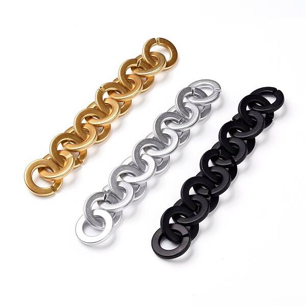 Handmade Opaque Spray Painted Acrylic Rolo Chains