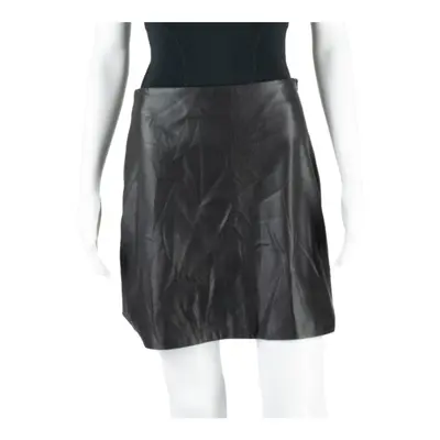 MNG CASUAL Faux Leather Womens Pencil Skirt Black Short S