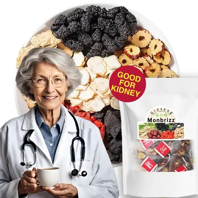 [Upgraded Formula]MONBRIZZ Five Treasure Ginseng Kidney Tea Organic Gift for Mom & Men 7 Precious Ingredients Formula Natural...