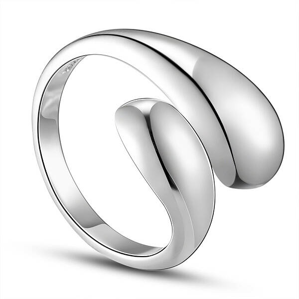 Rhodium Plated 925 Sterling Silver Cuff Rings