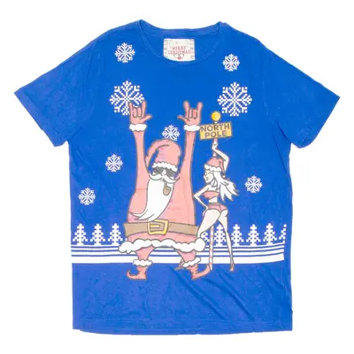 Christmas Mens T-Shirt Blue L
