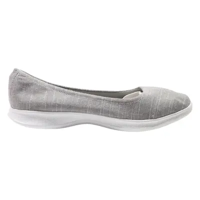 SKECHERS Ballet Shoes Grey Canvas Womens UK 5