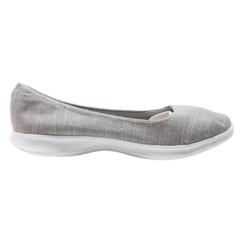 SKECHERS Ballet Shoes Grey Canvas Womens UK 5