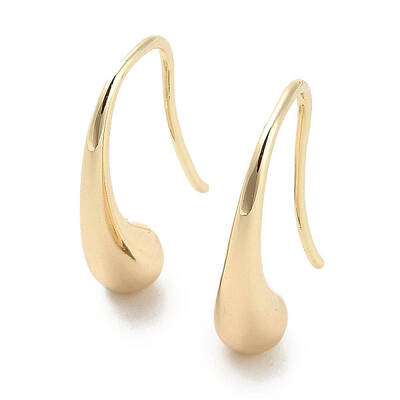 Teardrop Brass Dangle Earring for Women
