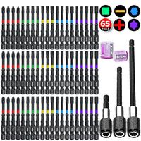 Impact Drill Bit Set, 1/4 Inch Hex Shank Screwdriver Bit Set, Cross & Square & Hexagon Shank Screwdriver Bit Set, Power Tool ...
