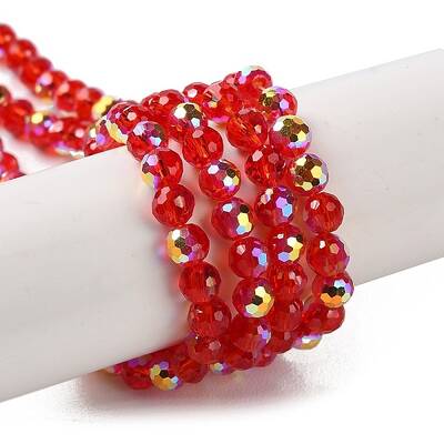 Transparent Electroplate Glass Beads Strands