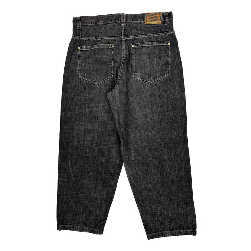 Hip Hop Evolution Jeans - 36W 31L Black Cotton
