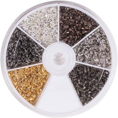 900pcs 6 Colors Brass Wire Guardian Wire Cable Protectors for Bracelet Jewelry DIY Craft Making