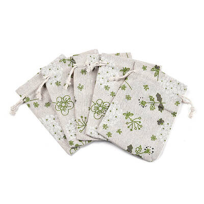 Polycotton(Polyester Cotton) Packing Pouches Drawstring Bags