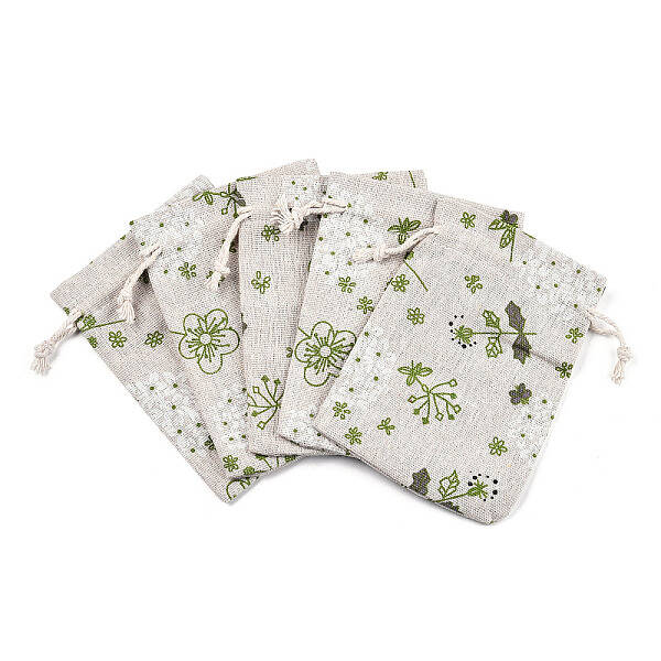 Polycotton(Polyester Cotton) Packing Pouches Drawstring Bags