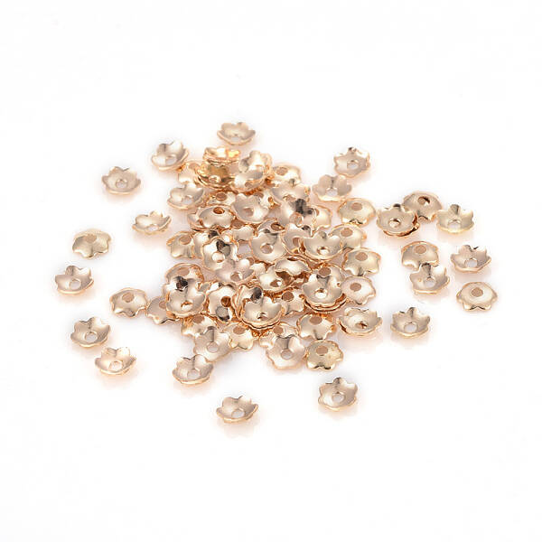 6-Petal Iron Bead Caps