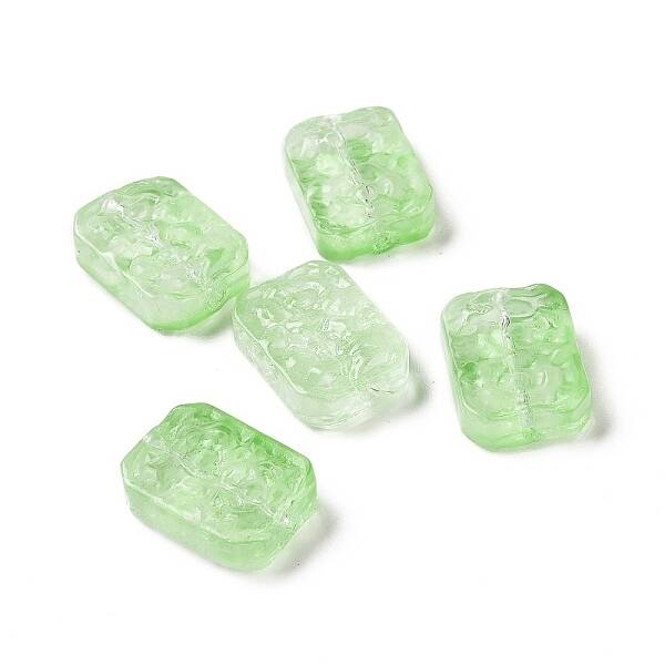 Transparent Spray Painted Glass Beads