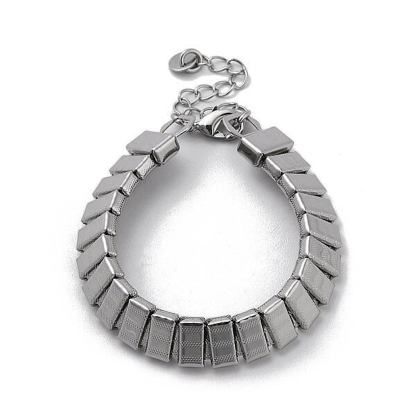 Non-Tarnish 304 Stainless Steel Rectangle Link Chain Bracelets for Women Men