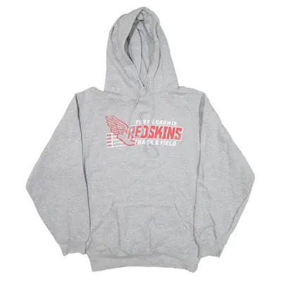 BADGER SPORTS Fort Loramine Redskins Hoodie Grey Pullover Mens S