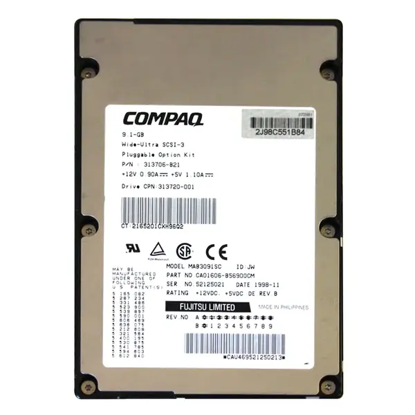 313720-001 HP 9.1GB Wide Ultra2 SCSI 7200 3.5-inch Hard Drive