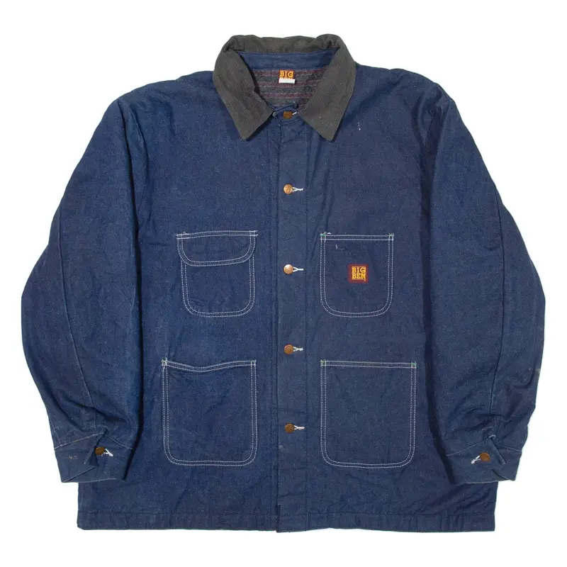 BIG BEN Workwear Mens Chore Jacket Blue Chambray 2XL