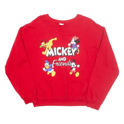 DISNEY Mickey & Friends Boys Sweatshirt Red L