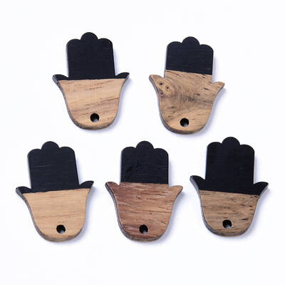 Resin & Walnut Wood Pendants