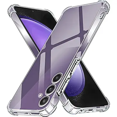 Transparent Clear Phone Case, 1 Count Shockproof Phone Tpu Protective Cover, Phone Accessory Protective Compatible with Sam...