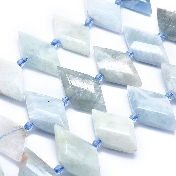 Natural Aquamarine Bead Strands