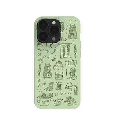 Sage Green Knit Nook iPhone 13 Pro Case